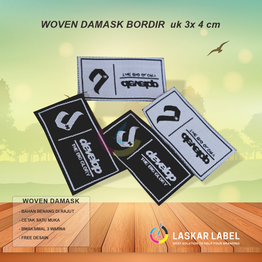 Jual Woven Rajut Label Hijab premium 3x4cm Laskar Label | Shopee Indonesia