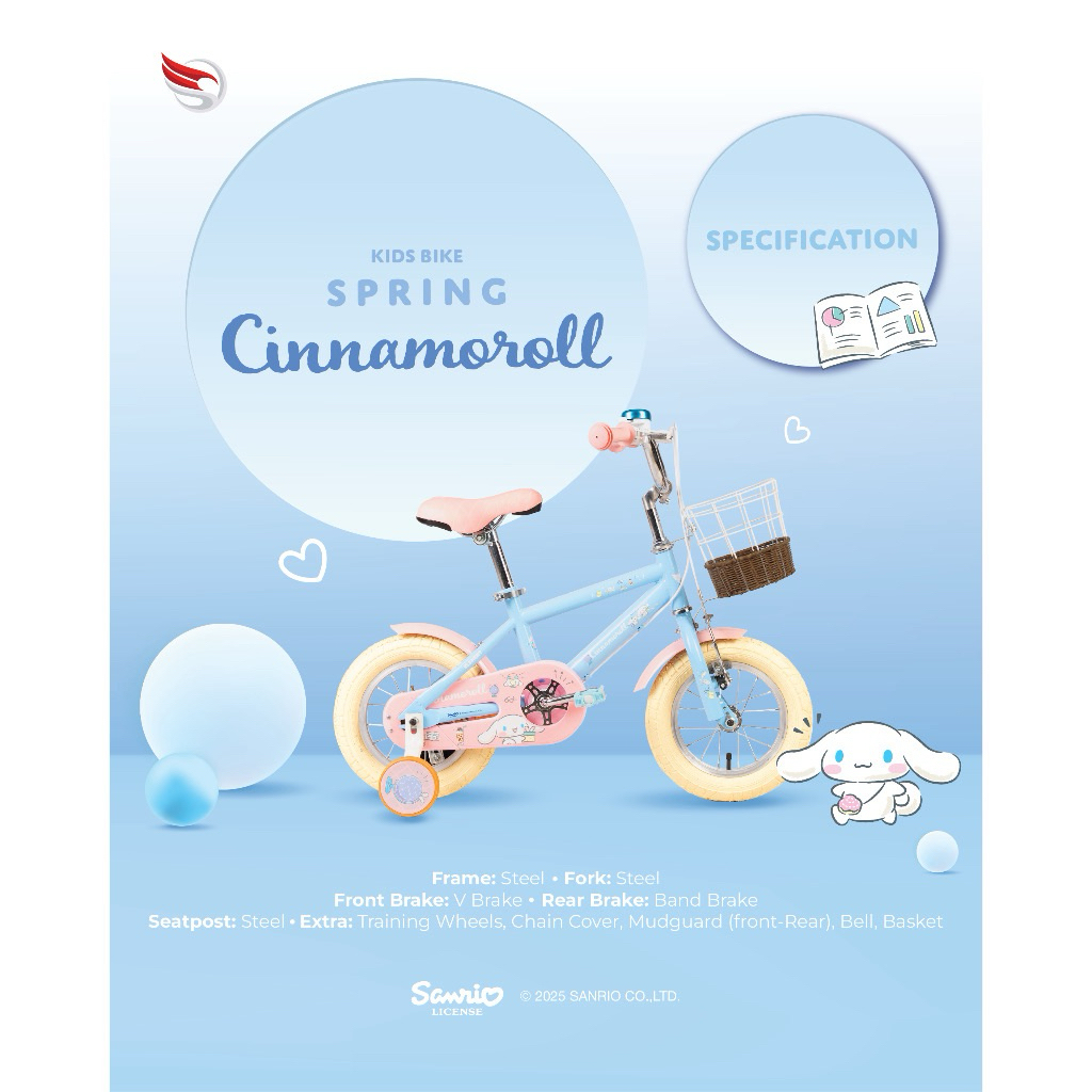 Jual SEPEDA ELEMEN CINNAMONROLL SPRING PS | Shopee Indonesia