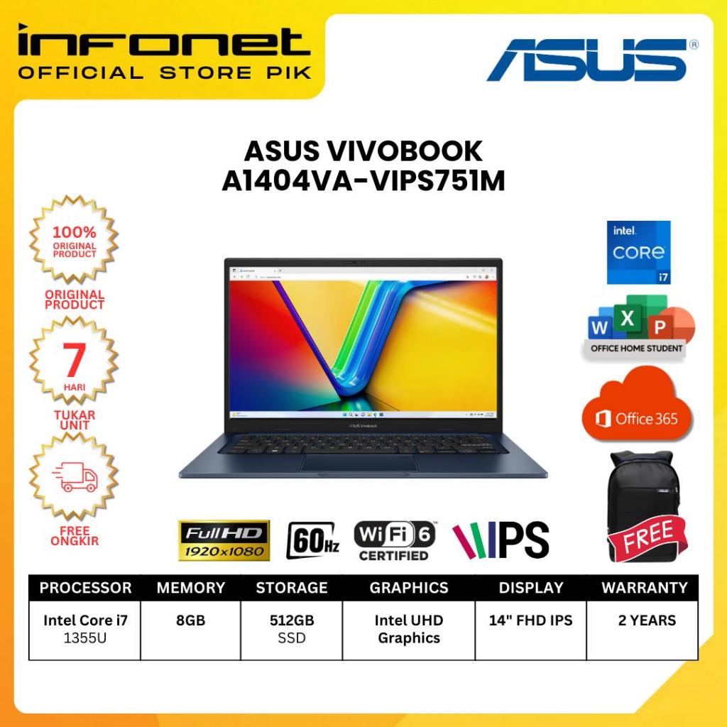 Jual ASUS VIVOBOOK A1404VA-VIPS751M I7 1355U 8GB 512GB SSD 14