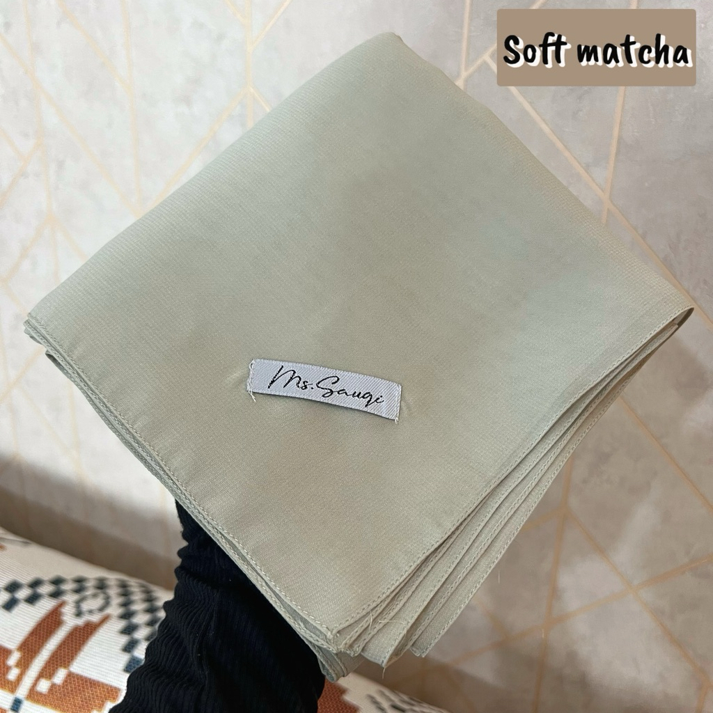 POLYCOTTON Syari 130cm Hijab Segiempat Polos Jumbo Kerudung Square