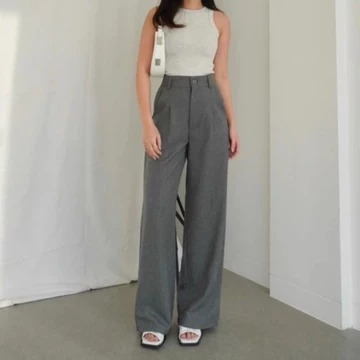 Viona Highwaist Pants Celana Kulot Highwaist Loose Pants Wanita Panjang Trouser Anti Kusut