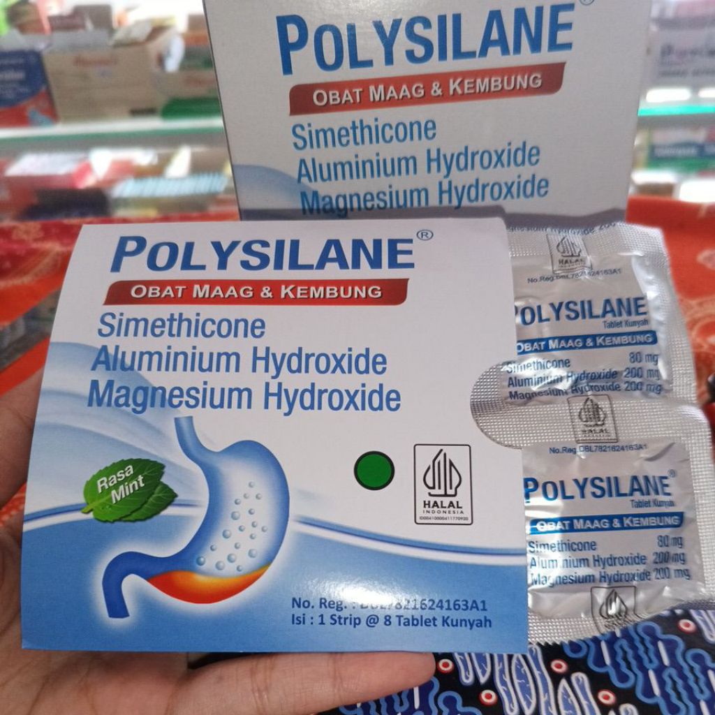 Jual POLYSILANE OBAT MAAG DAN KEMBUNG RASA MINT | Shopee Indonesia