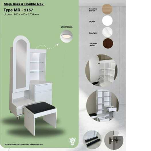 Jual [mebelmurahsby] FREE RAKIT• MEJA RIAS MINIMALIS JUMBO MR 2157 MH ...
