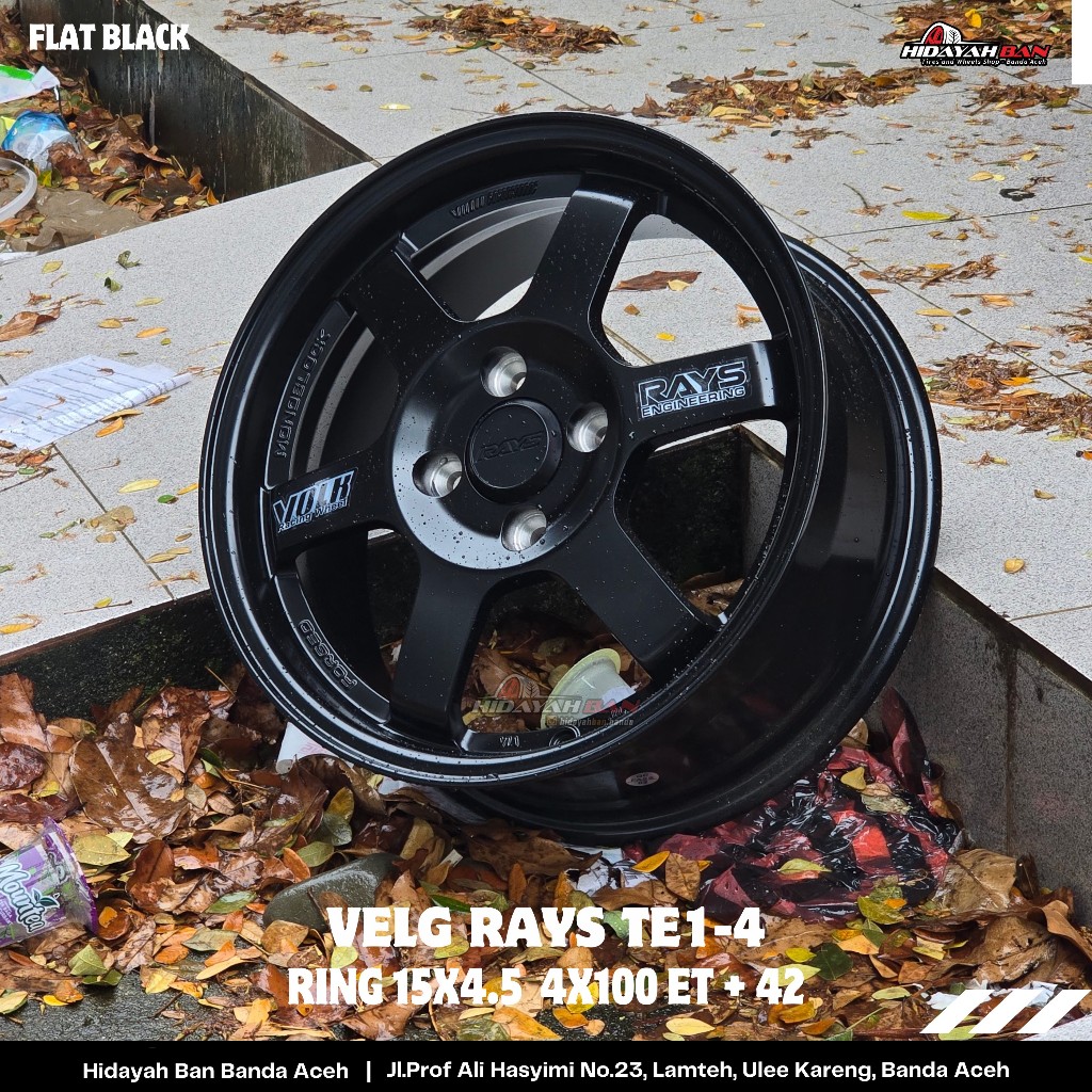 Jual VELG RAYS TE-14 RING 15X6.5 PCD 4X100 ET 42 | Shopee Indonesia