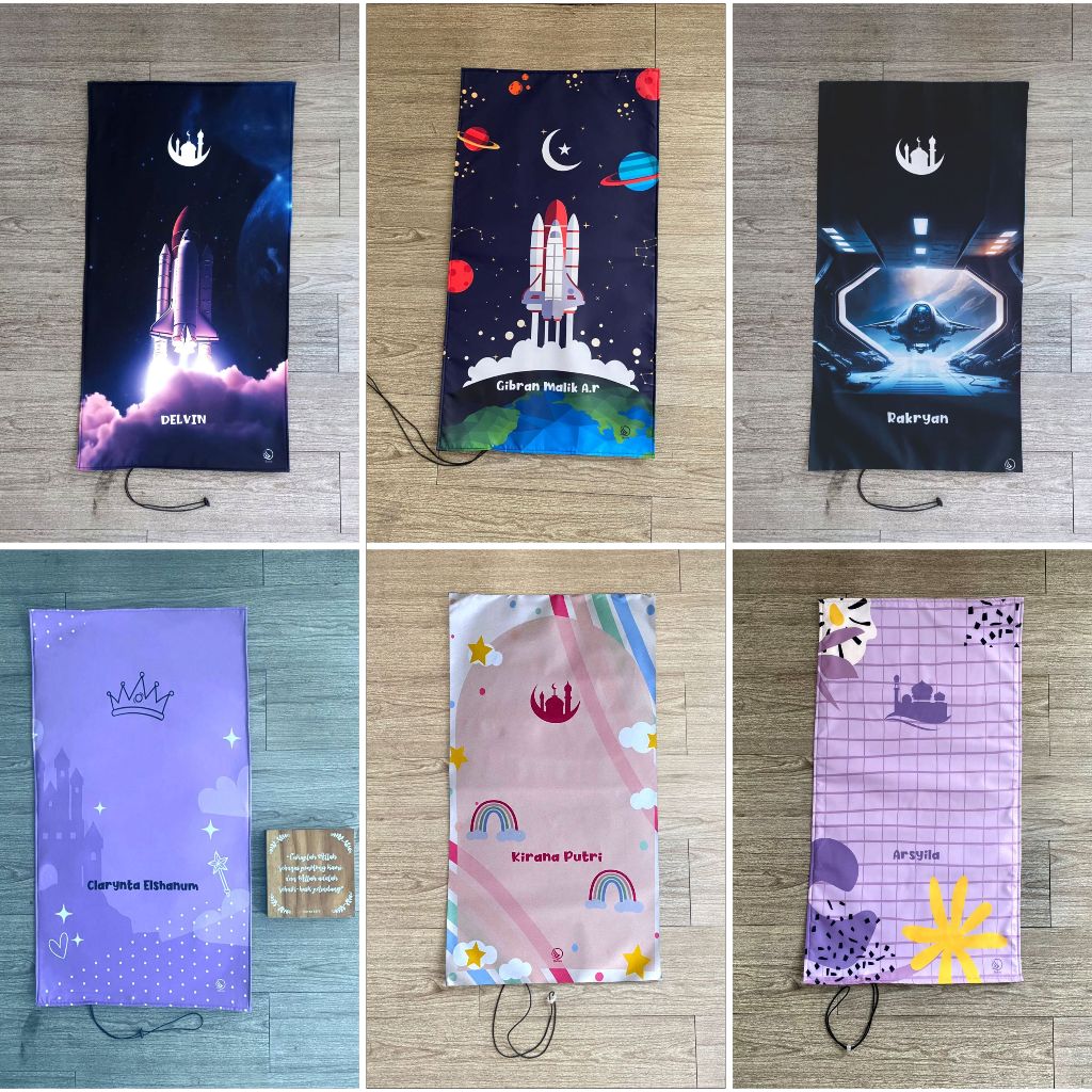 Jual Sajadah Anak Lucu, Gratis Custom Nama, Lapis Busa, Anti Slip dan ...