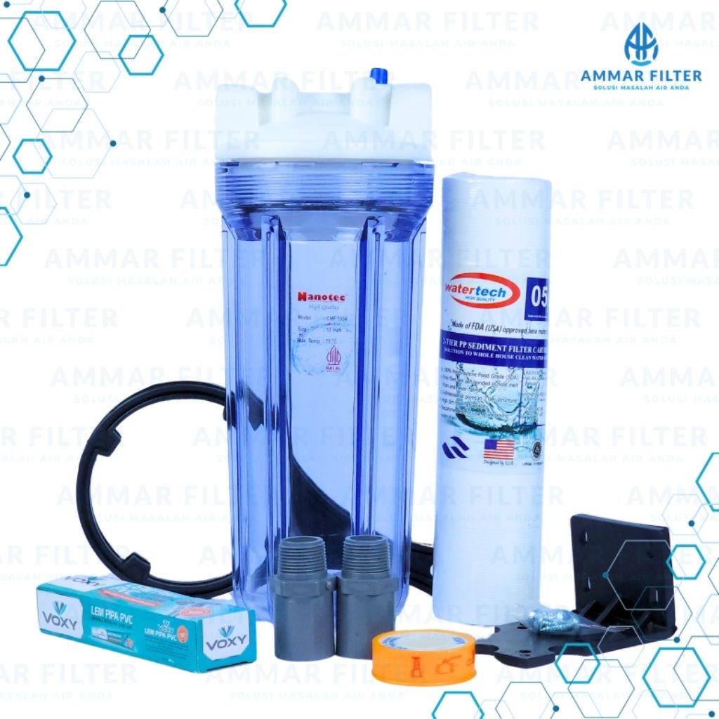Jual Paket Filter Air Kotor 1 Tahap Nanotec Eugen Puretrex CLEAR 10 ...