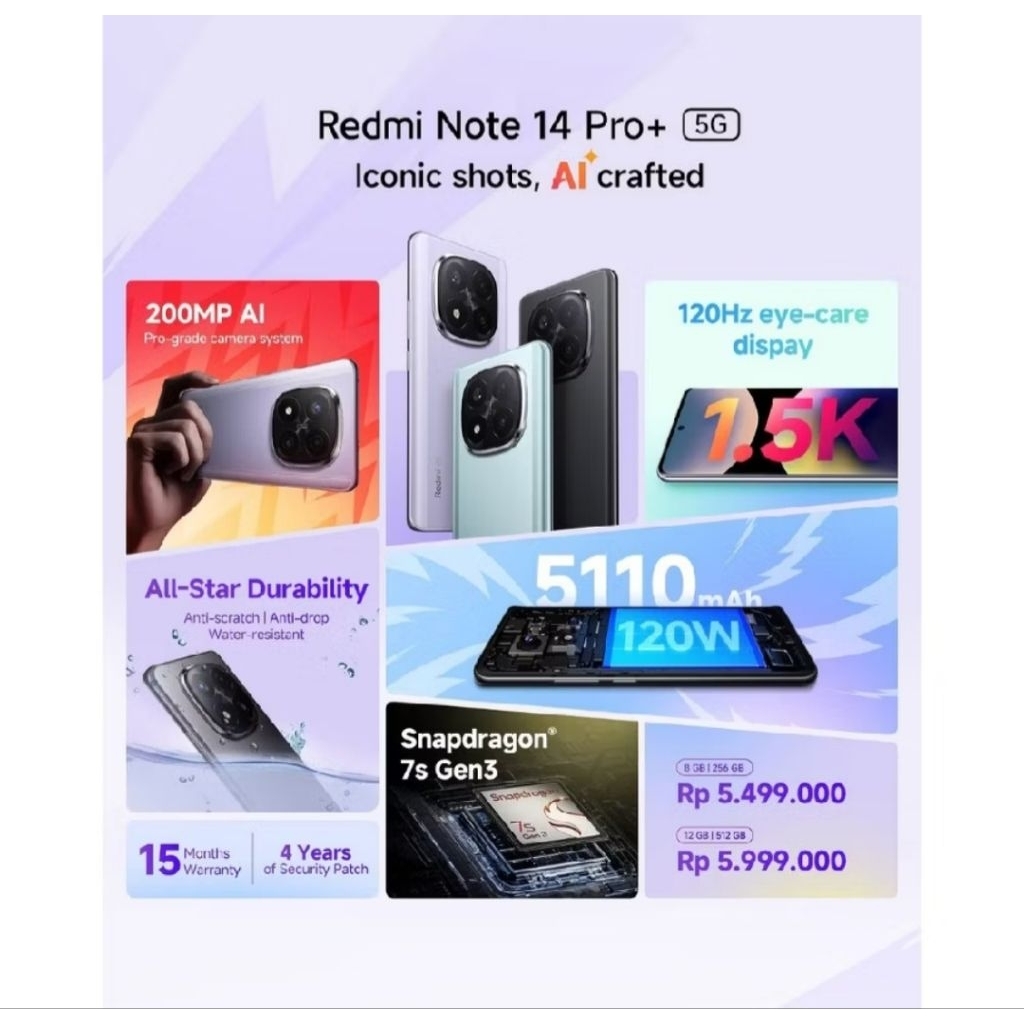 Jual Xiaomi Redmi Note 14 Pro 5G 12GB + 512GB | Redmi Note14Pro 5G 8GB ...
