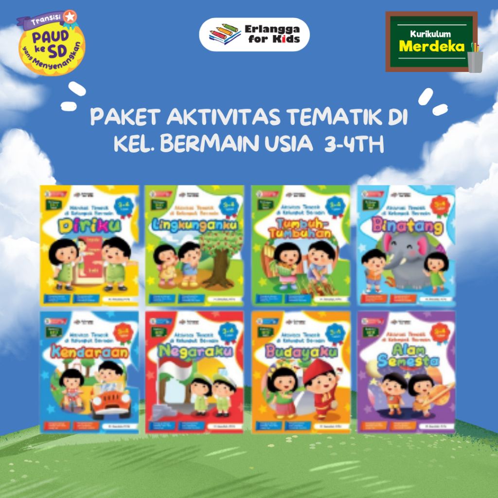 Jual [Erlangga Official] Buku Paket Tk/Paud: Paket Aktivitas Tematik di ...