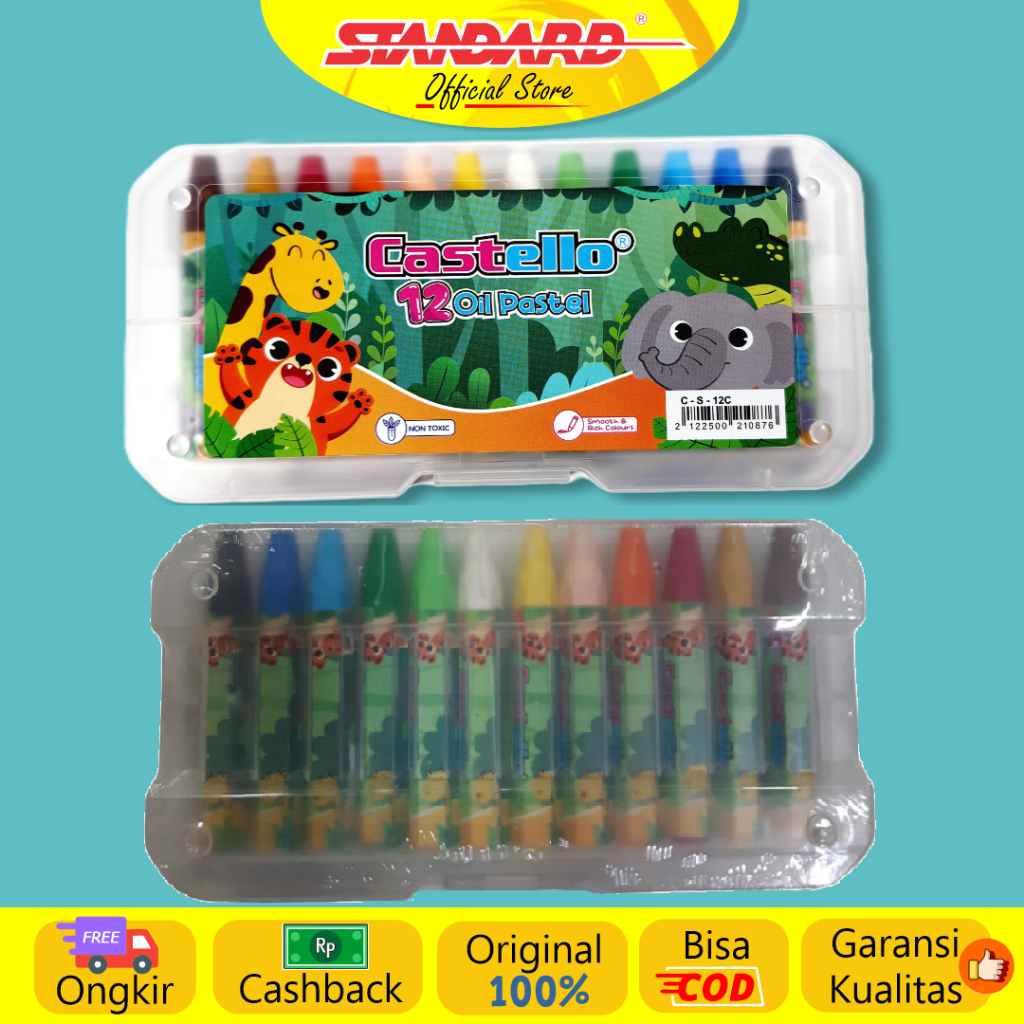 Standard - Castello Oil Pastel 12 / Set ( Crayon / Pewarna / Coloring ) (7)