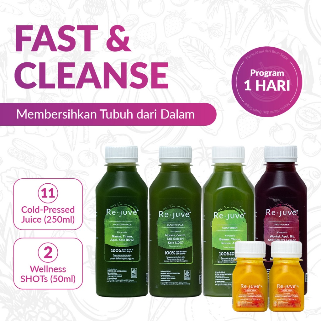Jual Re.juve Jkt - Paket Fast & Cleanse Program 1 Day Package ( Detox ...