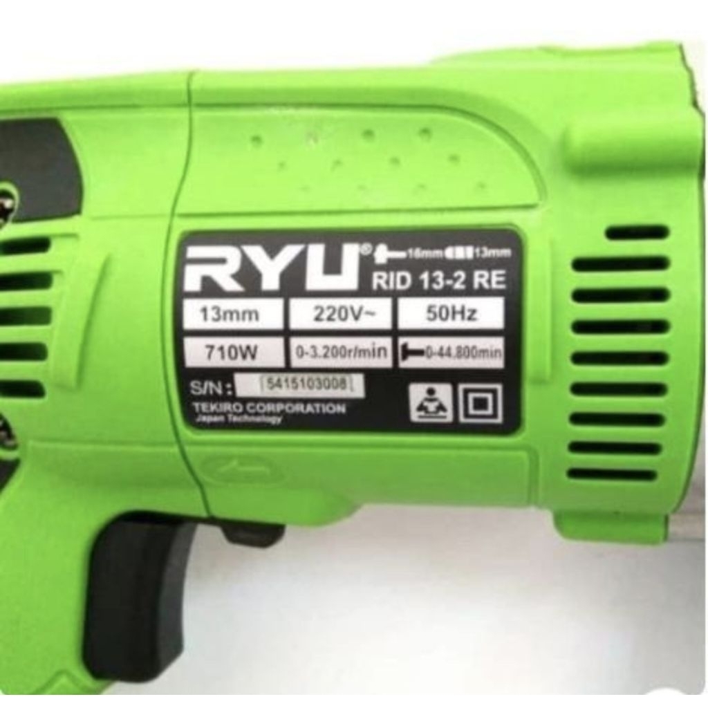 Jual Mesin Bor Tangan Listrik 13mm RID13-1RE Impact Drill Ryu | Shopee ...