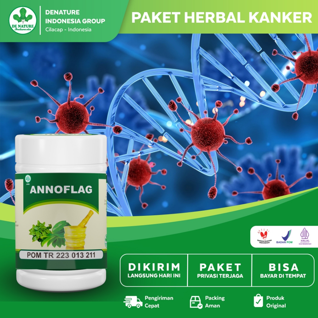 Obat Benjolan di Leher Kanker dan Tumor Herbal Annoflag Alami De Nature