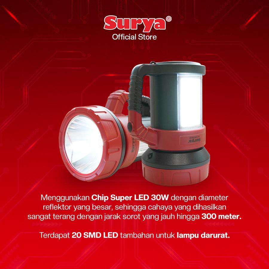Jual Surya Lampu Senter Besar SHT 30W 20LED + Led Emergency ...