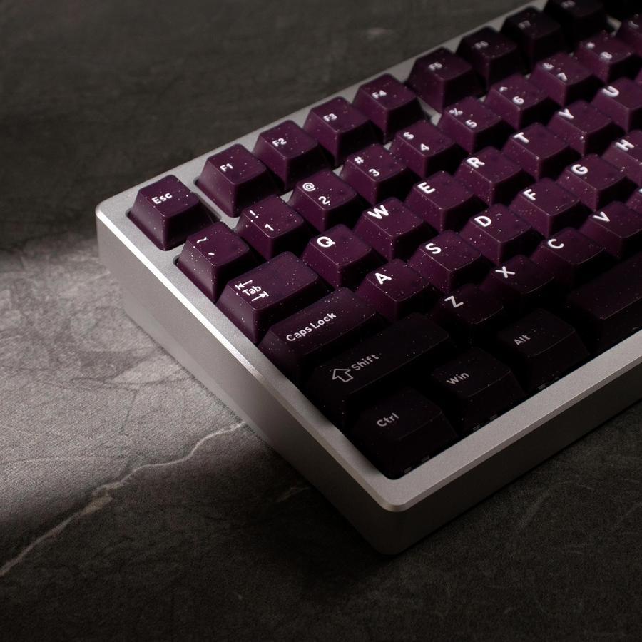 Jual Keycaps Double Shot Cherry Profile Dark Maroon Glitter White Vior ...