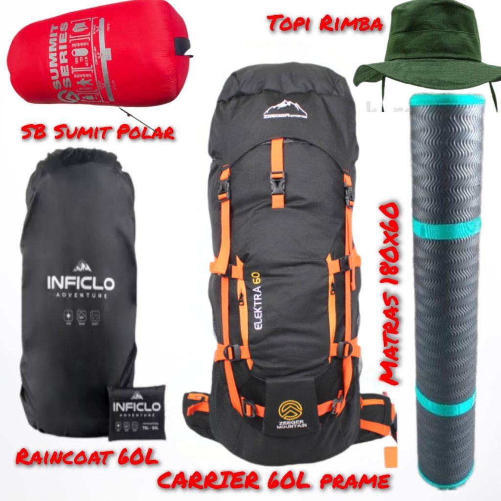 Paket Hemat Tas Gunung Carier Matras SelepingBag
