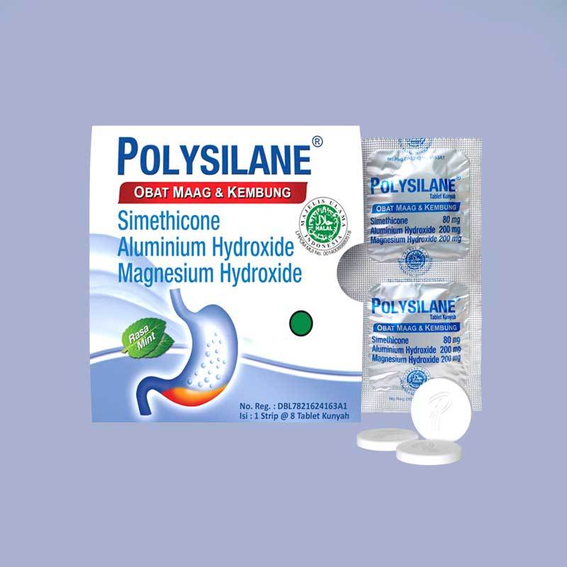 Jual Polysilane Tablet Kunyah Per Strip Isi 8 Tablet | Shopee Indonesia