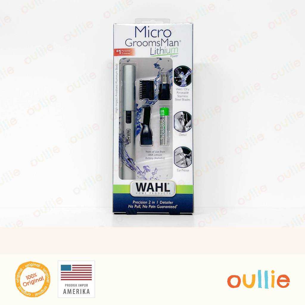 Jual Wahl Micro GroomsMan Lithium Men's Personal Ear, Nose & Brow ...