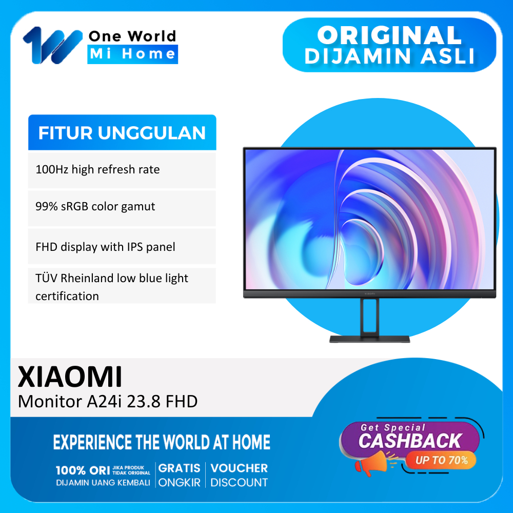 Jual Monitor LED XIAOMI 24 Inch MI A24i FHD IPS 100Hz 99% sRGB | Shopee ...