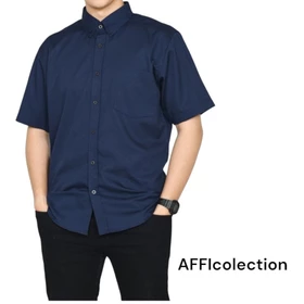 Kemeja Premium KEMEJA Lengan Pendek Distro Kemeja Polos AFFI COLECTION
