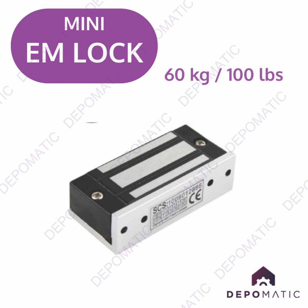 Jual EM Lock 60kg 100lbs mini em lock access door magnetic door lock ...