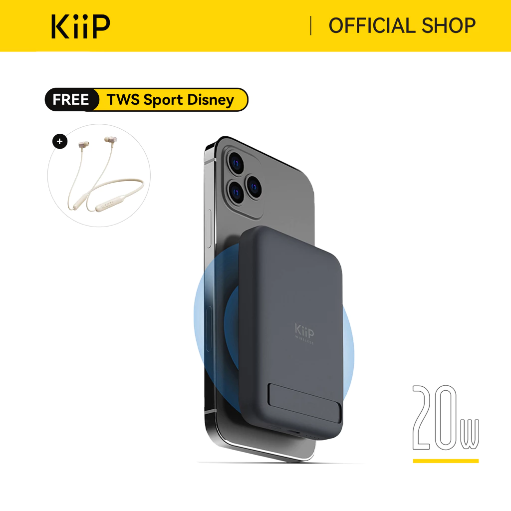 KiiP Wireless EW52 Power Bank Magnetic Magsafe 20W Fast Charging Type C PD 10000 mAh