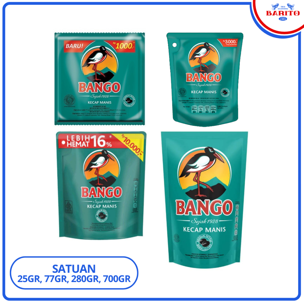 Jual Kecap Bango 25gr, 77gr, 280gr, 700gr | Shopee Indonesia