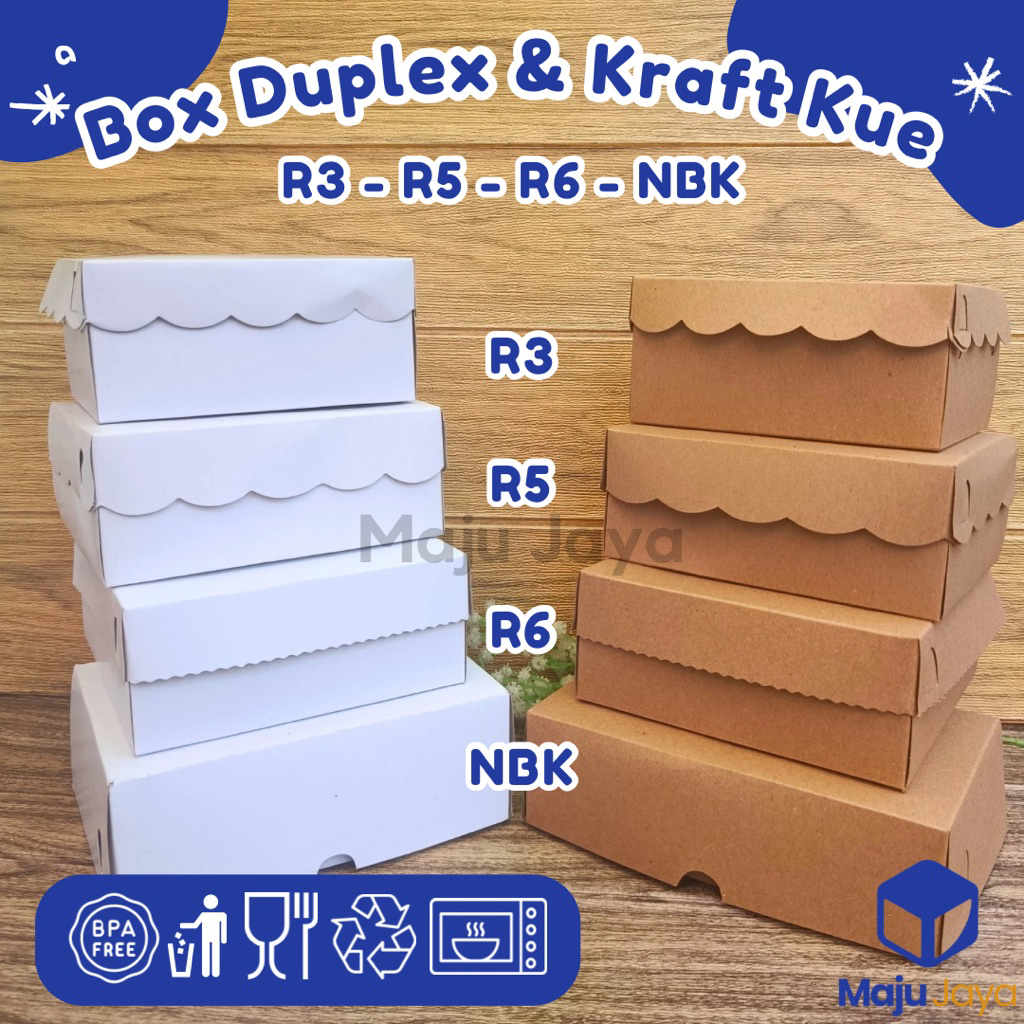Jual Maju Jaya Pack - [ECER]Dus Kraft Kue R3 R5 R6 NBK Window Tanpa ...