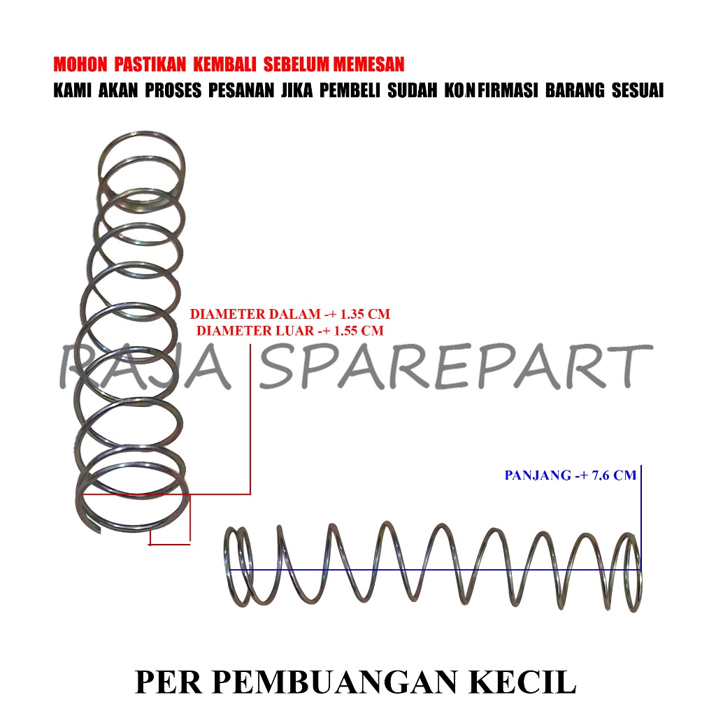 Jual PBK PER SPRING PEGAS / PER PEMBUANGAN MESIN CUCI / PER PEMBUANGAN ...