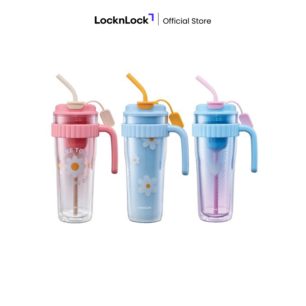 Jual LocknLock Botol Minum Spring Double Wall Cold Cup 890ml - HAP538 ...
