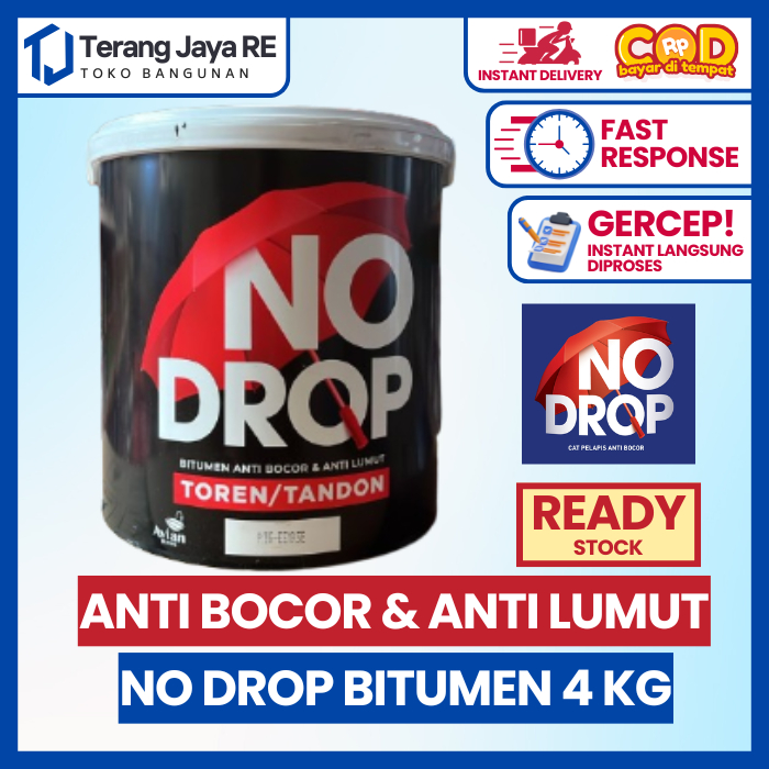 Jual NO DROP BITUMEN BLACK 4 KG - Cat Pelapis Tandon Bebas Lumut ...