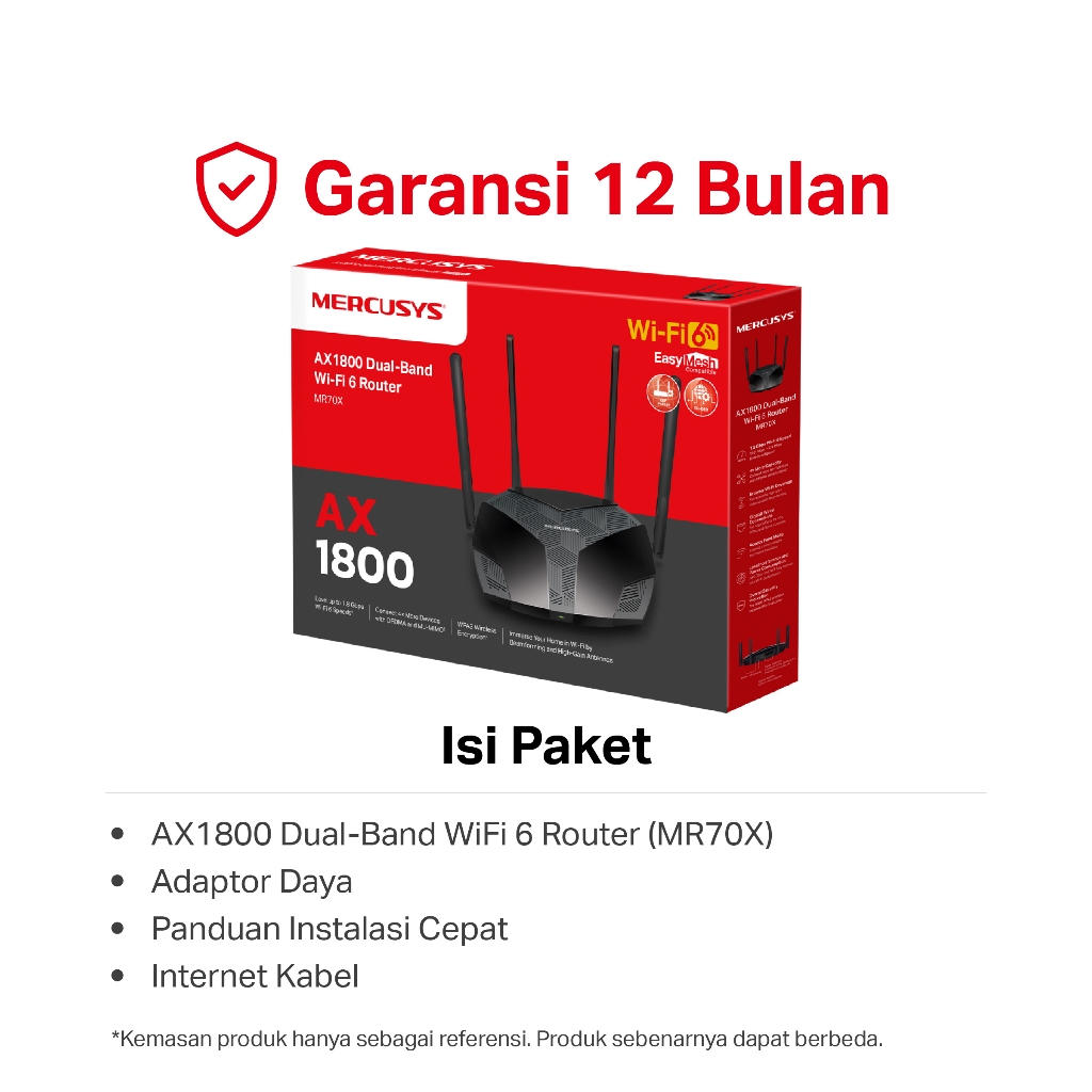 Mercusys AX1800 Dual-Band WiFi 6 Router MR70X: Buy Online at Best Price in Egypt - Souq is now