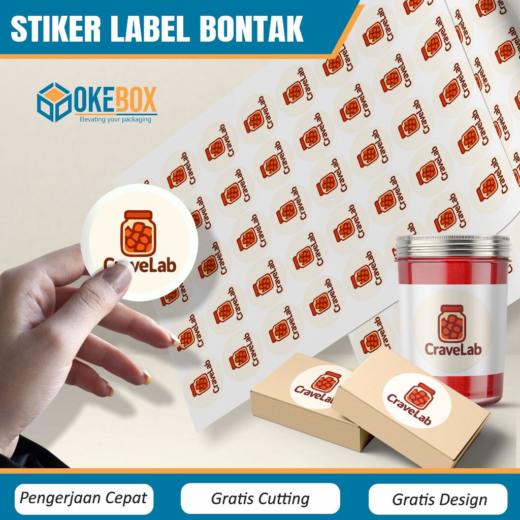 Jual Sticker stiker setiker label makanan custom harga murah aesthetic ...