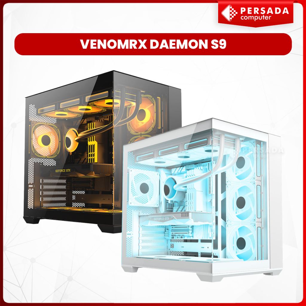 Jual CASING VENOMRX DAEMON S9 BTF BLACK/WHITE - ATX Casing Gaming ...