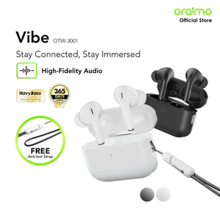 oraimo True Wireless Headset TWS Vibe OTW-3001 Bluetooth Earphone Earbuds Stereo v5.2 360 Degree Sound Noise Reduction Long Playtime Fast Charging Pengisian Cepat Bass Waterproof Anti Air Debu Keringat