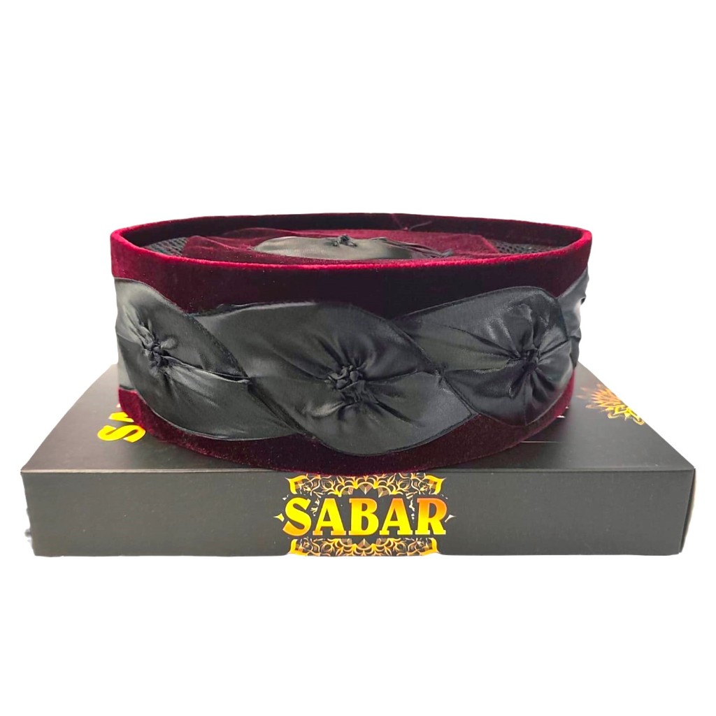 Jual PRESIDENT SABAR Kopiah Peci Kembang Kol Ceplok Maroon Songkok Khas ...