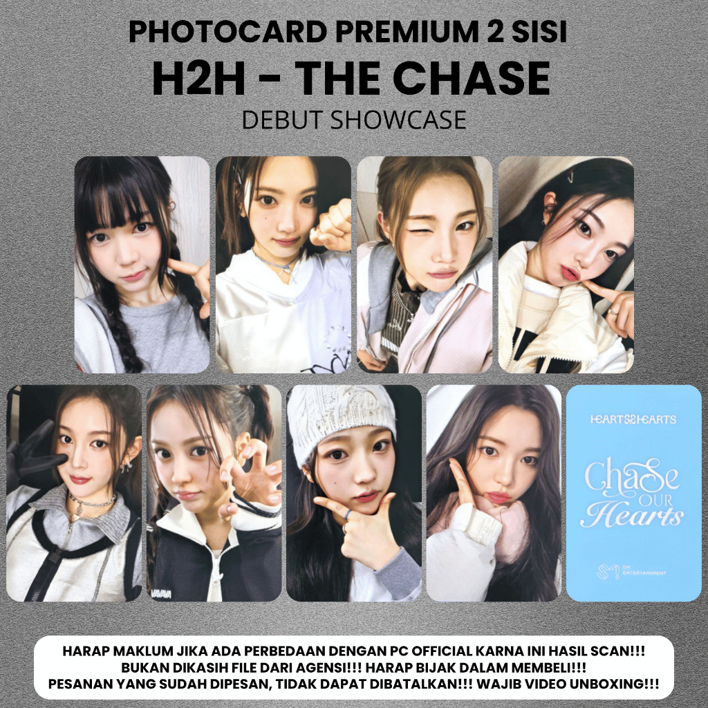 Jual (ISI 8 PCS) Photocard HEARTS2HEARTS H2H THE CHASE - Potocard