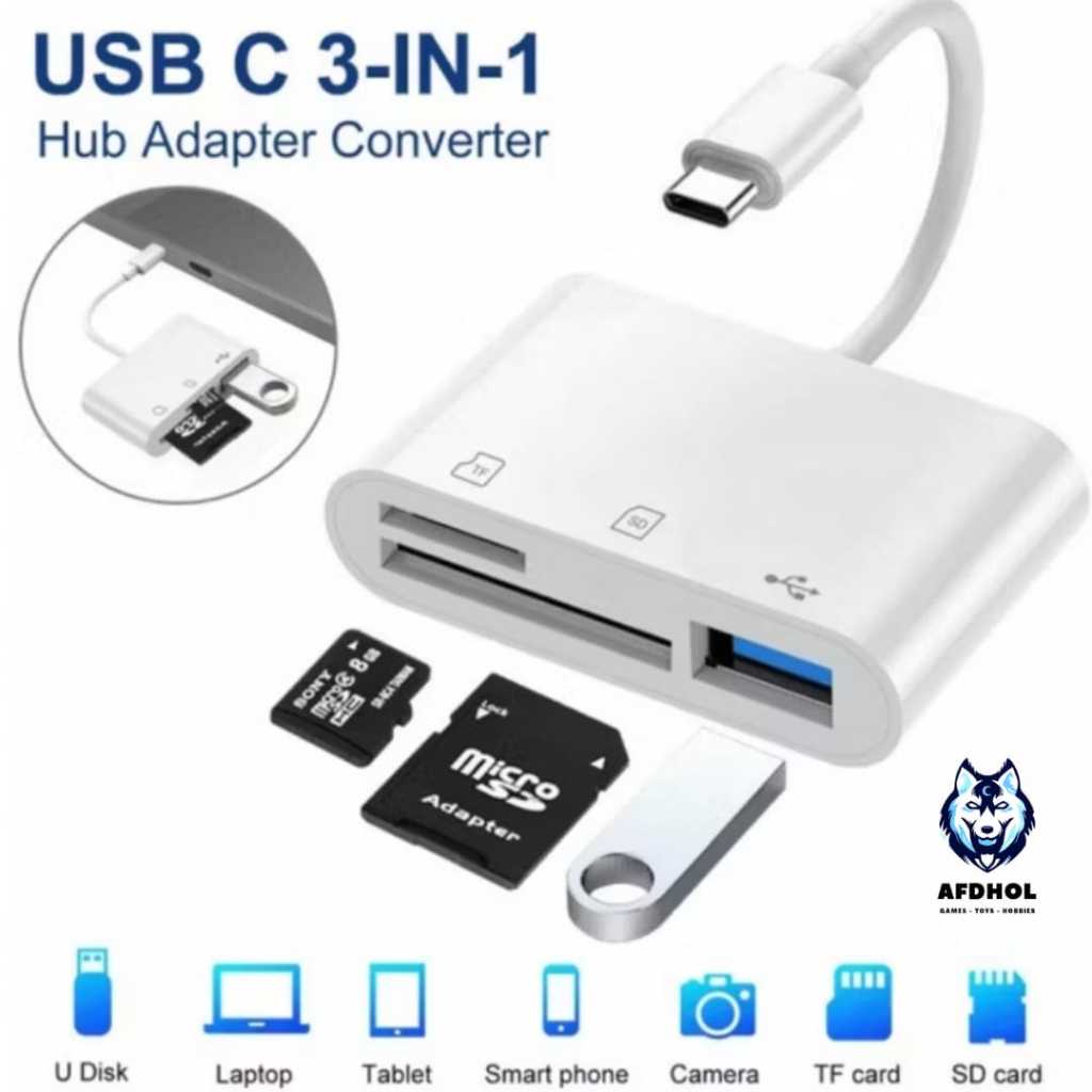 Jual 3IN1 CARD READER OTG USB TYPE C MIRCO SD CARD SD/TF FLASH DRIVE 2. ...