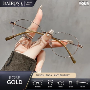 Dairona Eyewear Kacamata Titanium Photocromic Bisa Minus Lensa Blueray Bluecromic Fashion Pria