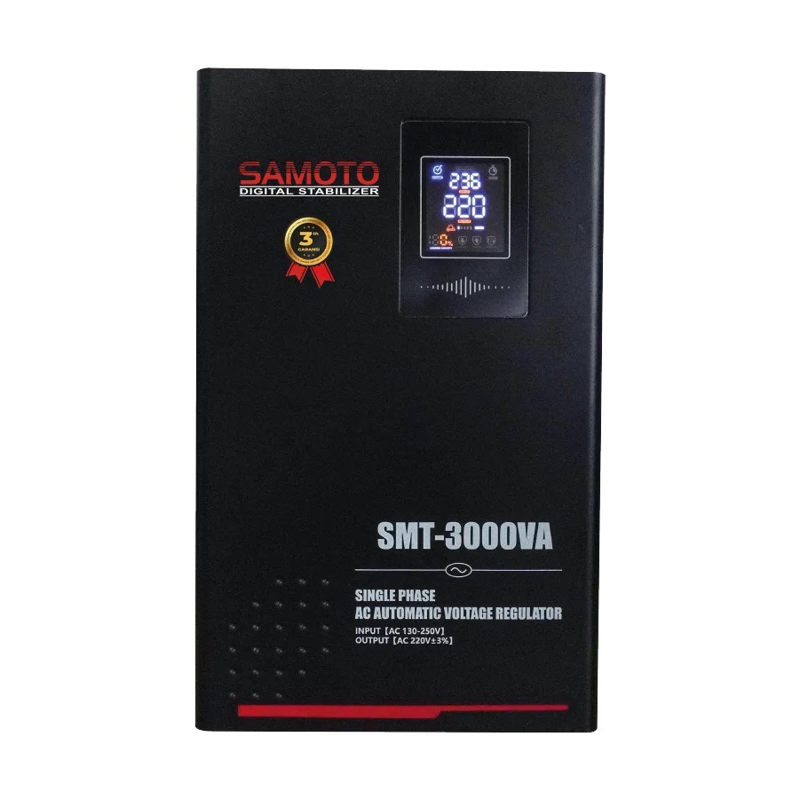 Jual SAMOTO Stabilizer 3000VA 3KVA AVR SMT-3000VA Servo Motor System ...