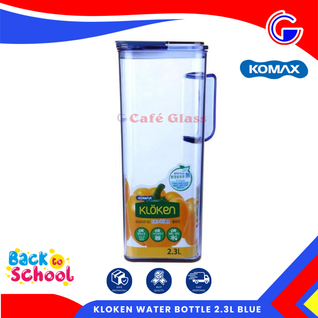Botol Minum Kulkas - Bpa Free Bottle Water 2.3 Liter - Kloken Water Bottle 2.3L Blue