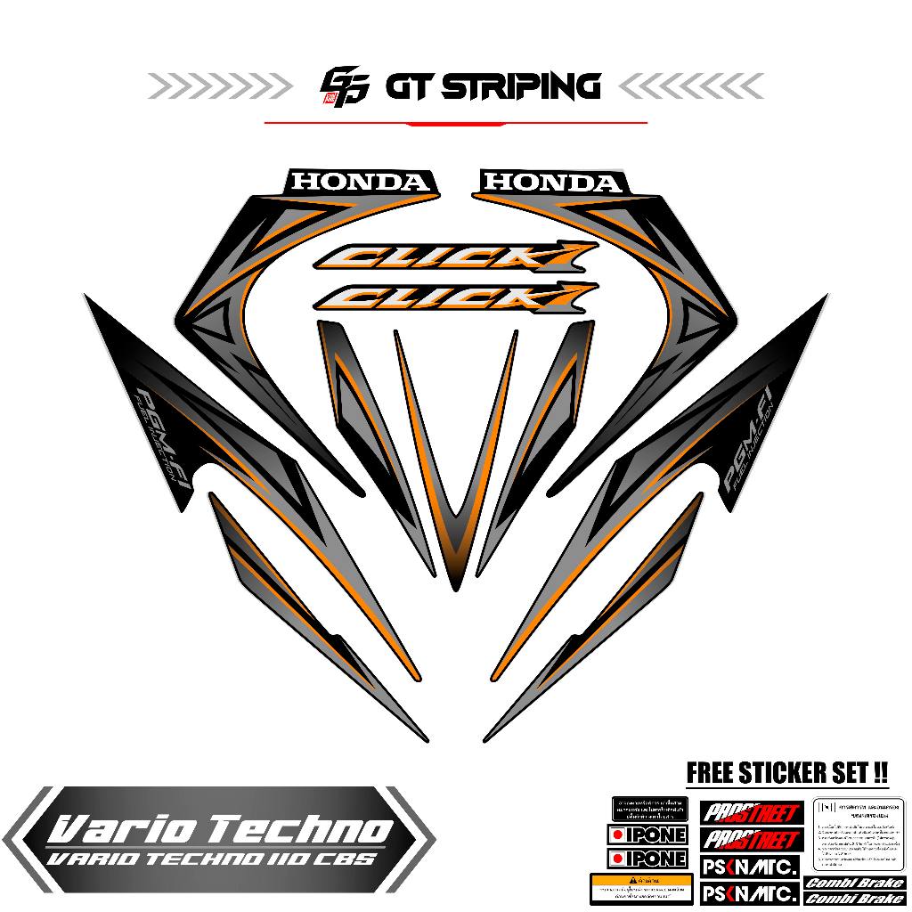 Jual GTS 2 STIKER STRIPING VARIO TECHNO 110 CBS / STICKER / SETIKER ...