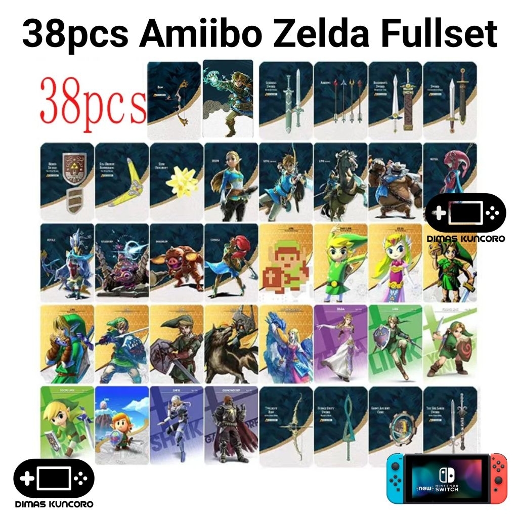Jual 38pcs Amiibo Zelda Fullset Card Kartu Tears Of The Kingdom ...