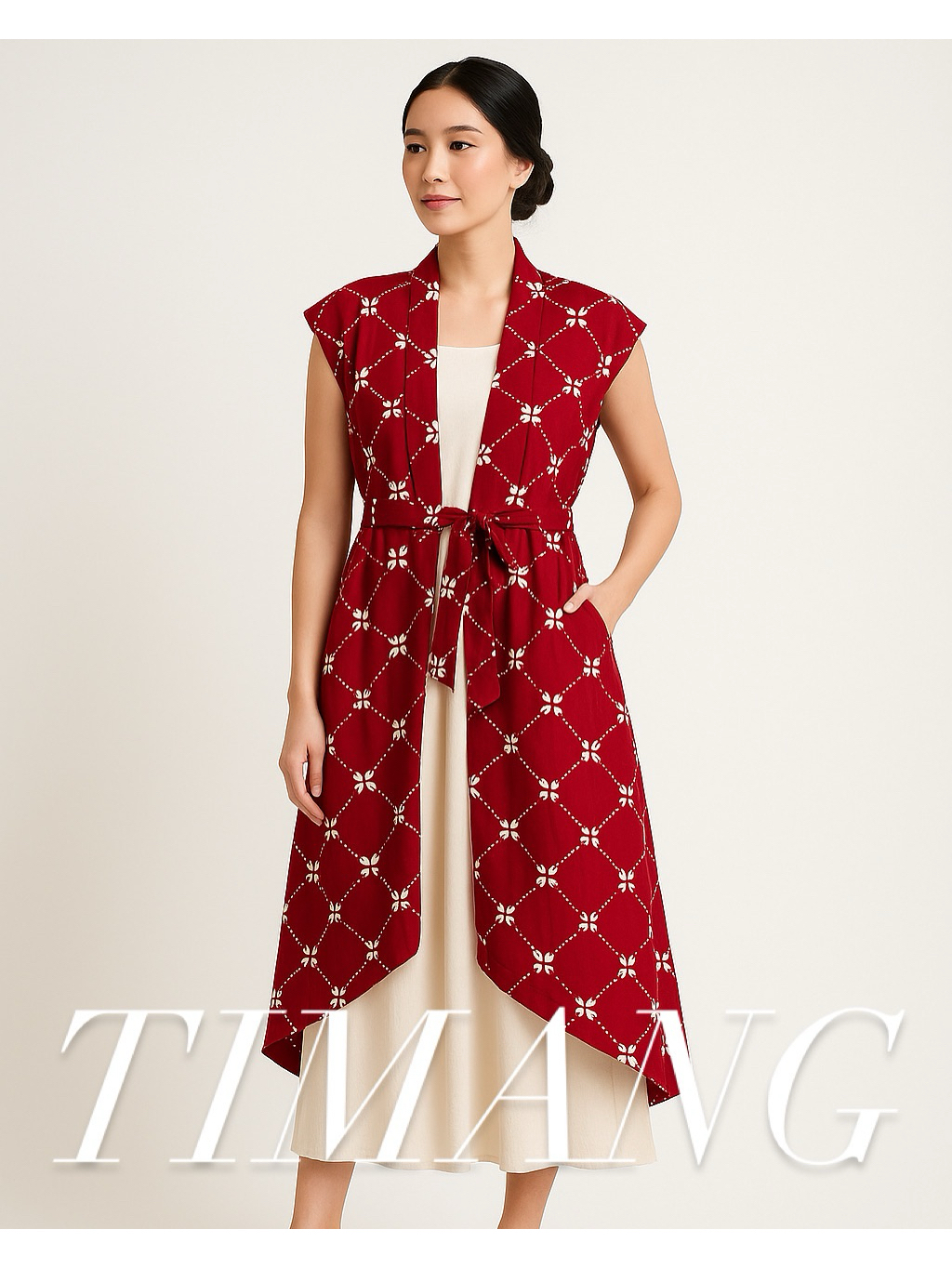 Jual Cerita Outer Rompi Batik Wanita Tanpa Lengan Bahan Rayon Cap ...