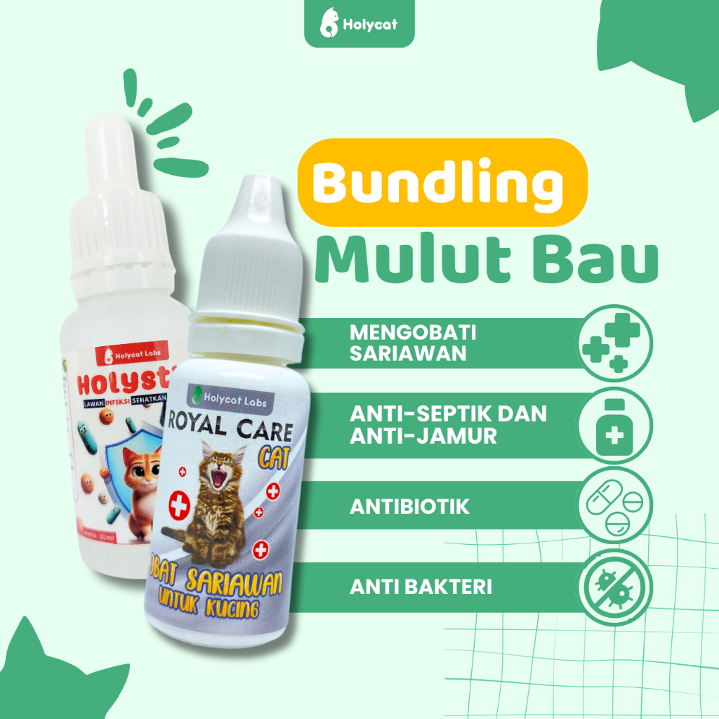 Jual Holycatlabs Paket Bundling Mulut Bau Anabul Royal Care Sariawan ...