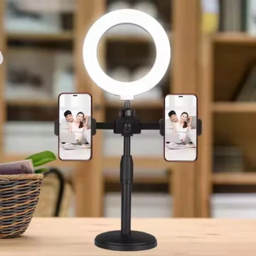 1 Set TRIPOD 28CM RINGLIGHT 2 HOLDER Paket Komplit Tripod Ringlight Lampu Live Tik Tok Lampu