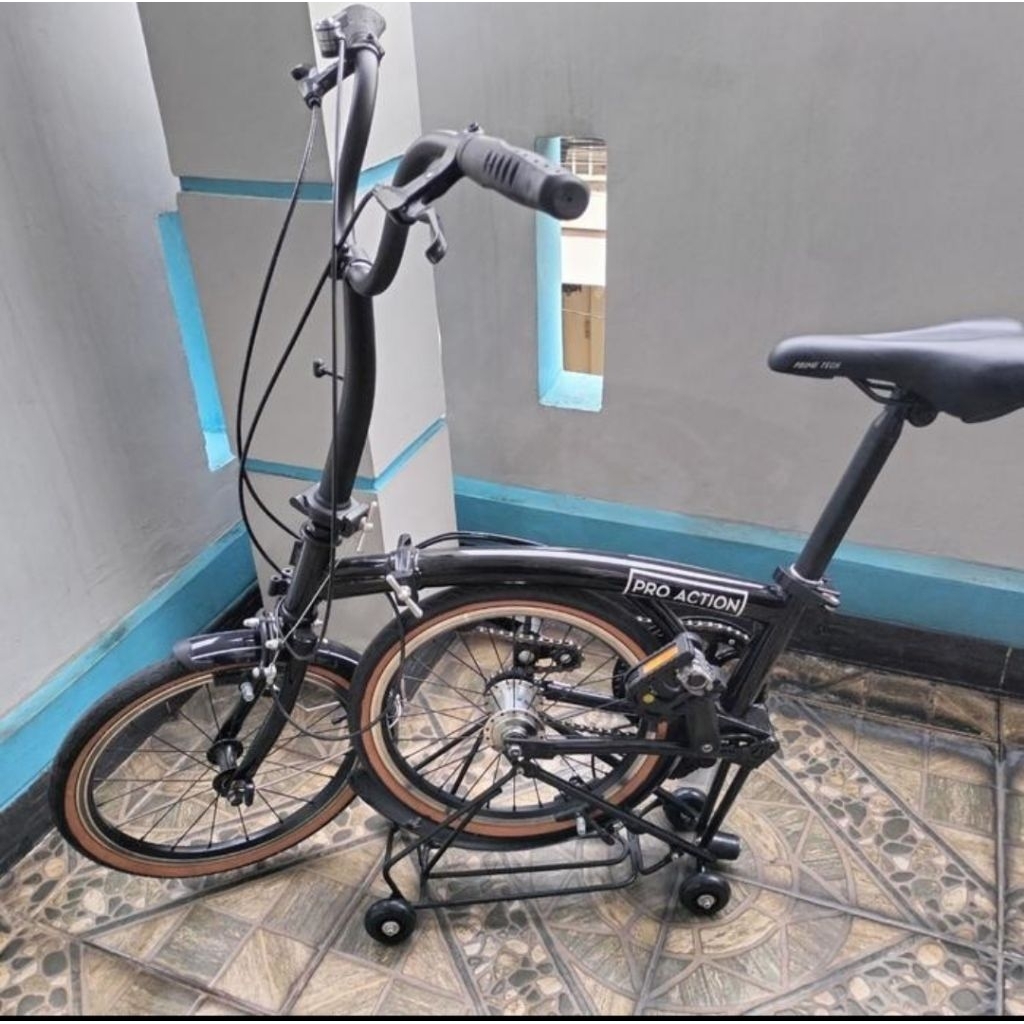 Jual Sepeda Lipat Pro Action Parrot 5 Speed Black Pearl | Shopee Indonesia