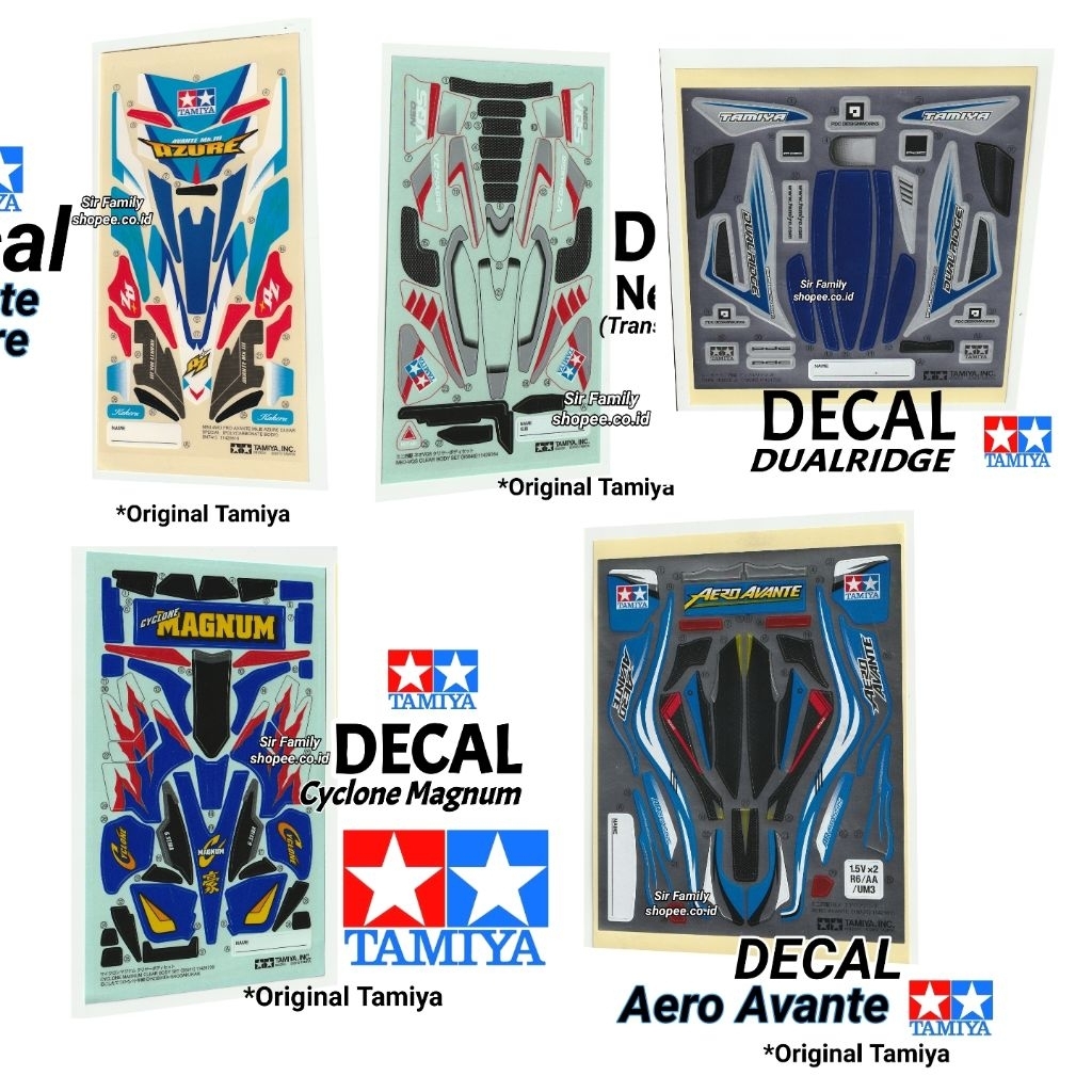 Jual Original Tamiya Sticker / Decal Tamiya (Sudah Termasuk Buku ...