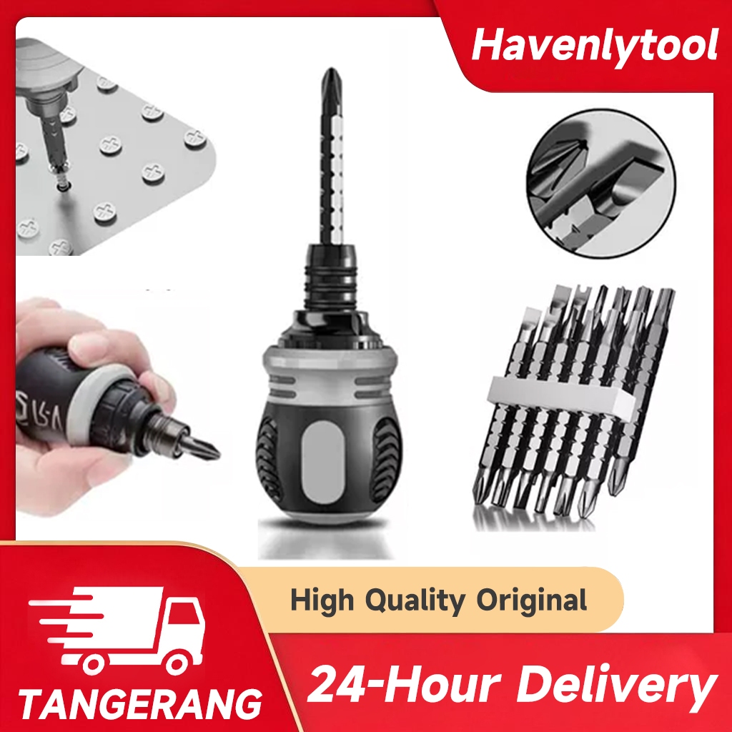 Jual Havenlytool Obeng Crv Set 13 In 1 Obeng Ratchet Mini / Obeng Cebol ...