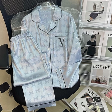 YKL Baju Tidur Wanita Impor Satin Lembut Piyama Setelan Set Cewek Lengan Celana Panjang