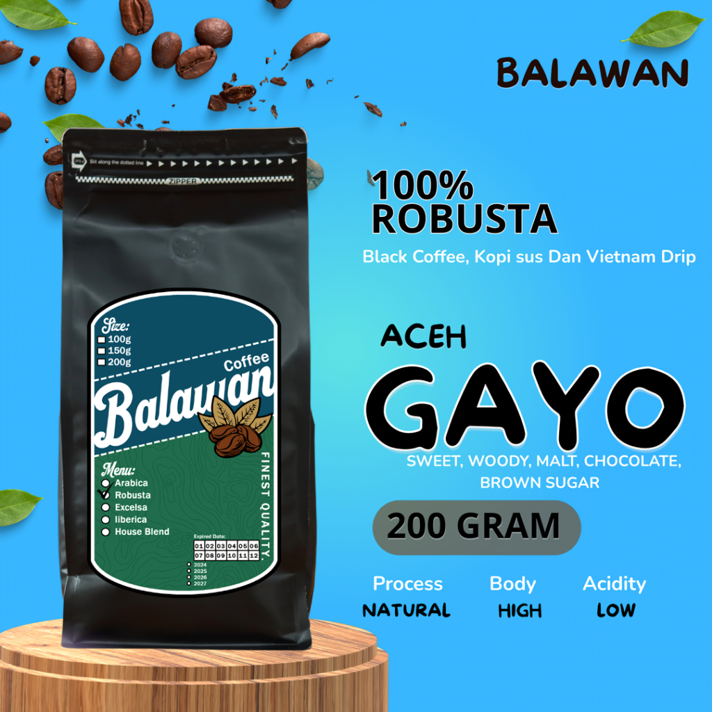 Jual Balawan Kopi Biji Bubuk Robusta Gayo Aceh Sumatra Coffee Esoresso ...